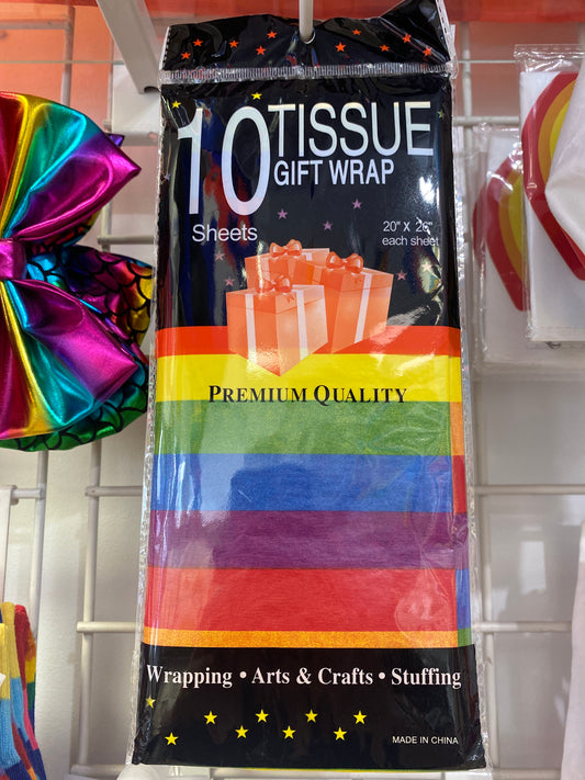10 SHEETS RAINBOW TISSUE PAPER